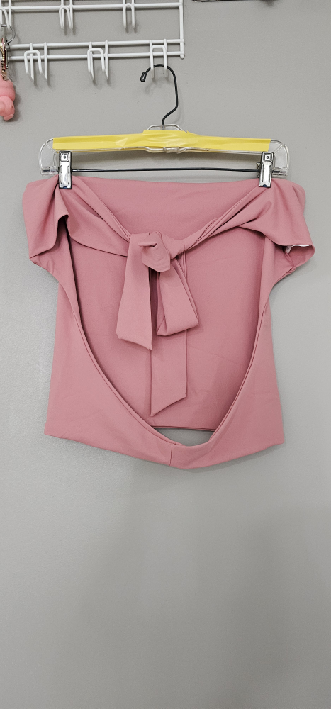 New brand Pink Tie Back Top - Size L nazgol