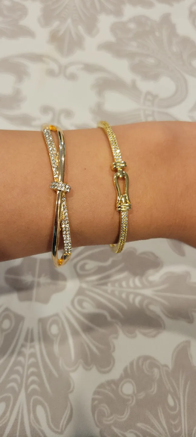 Gold Tone Bracelets - Set of 2 thumbnail