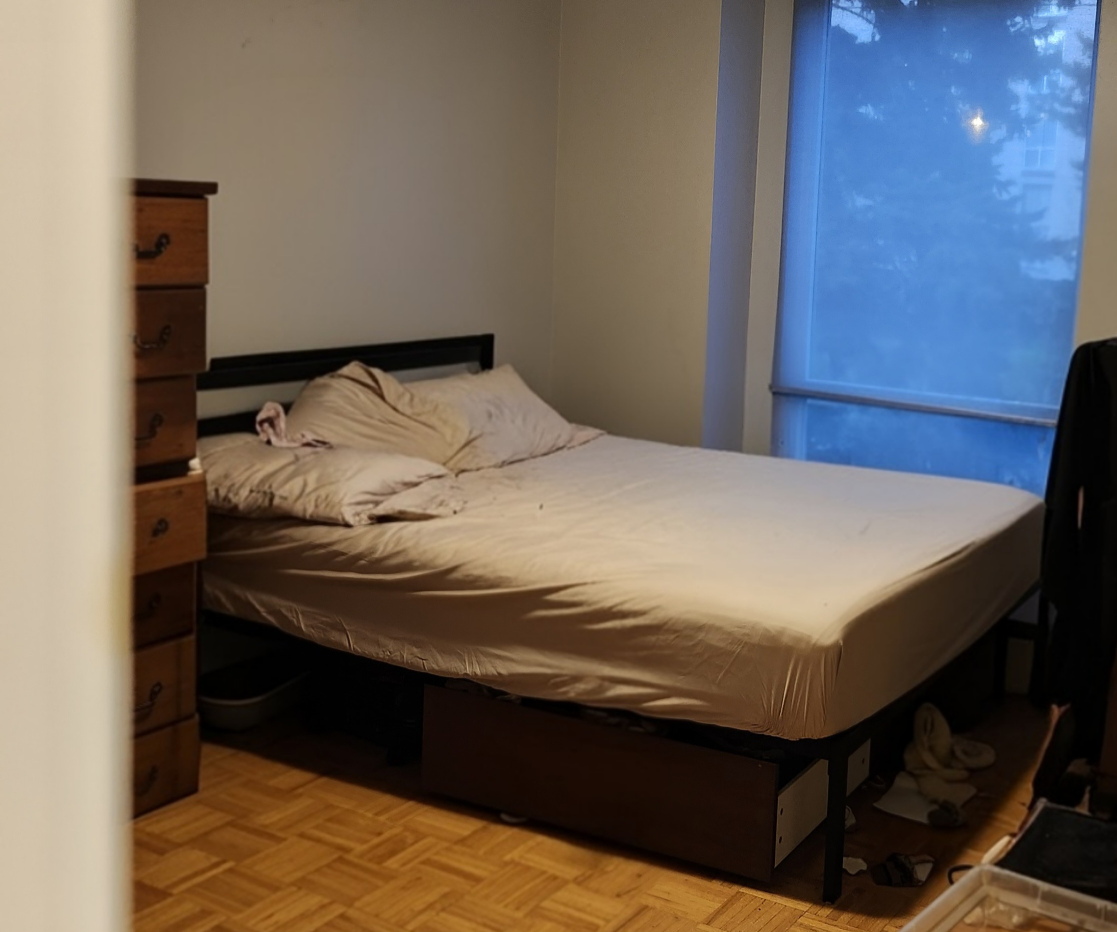 king Bed frame with mattress