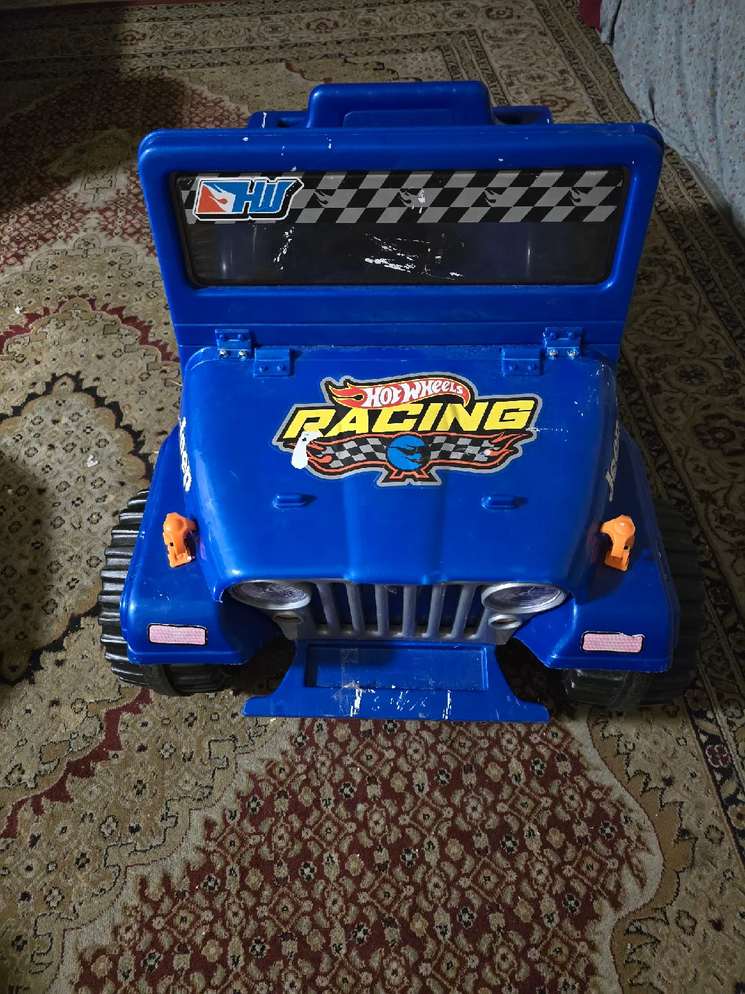 Hot Wheels Racing Blue Jeep Toy Car thumbnail