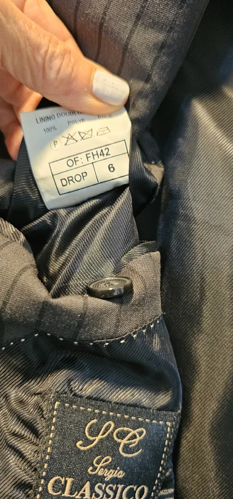 Sergio Classico Pinstripe Blazer Size 48/42 image indicator(4)