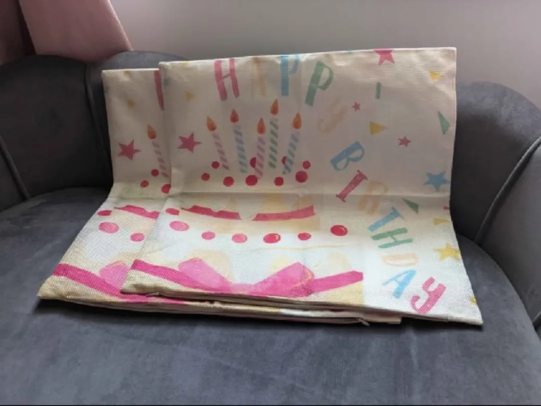 Birthday Cake Design Pillow Covers (Set of 2)🥕 image indicator(3)
