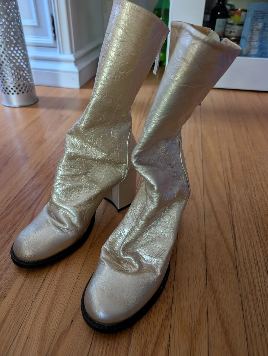 Free People Leather Go Go Boots thumbnail