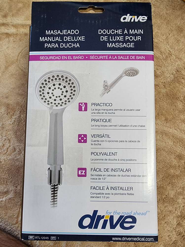 Drive Deluxe Handheld Shower Massager - New in Box