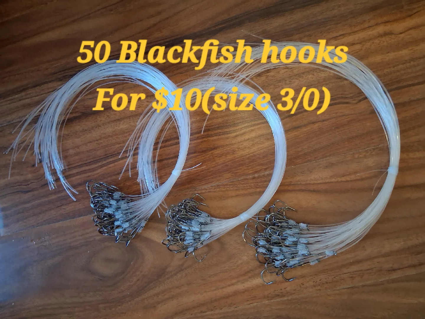50 Blackfish Hooks (3/0 Size) - $10 thumbnail