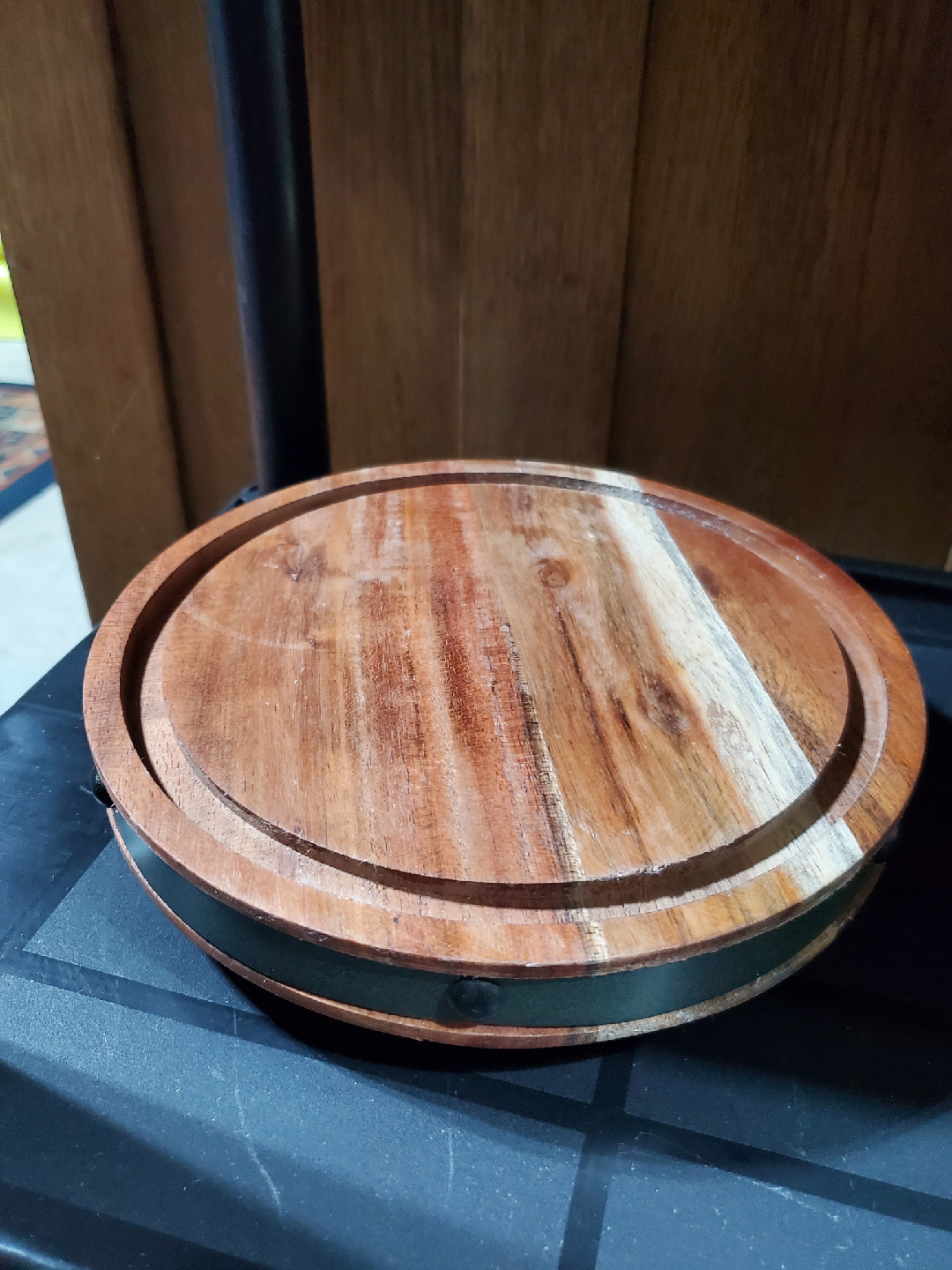 Wood & Glass Serving Platter with Dome - photo 2