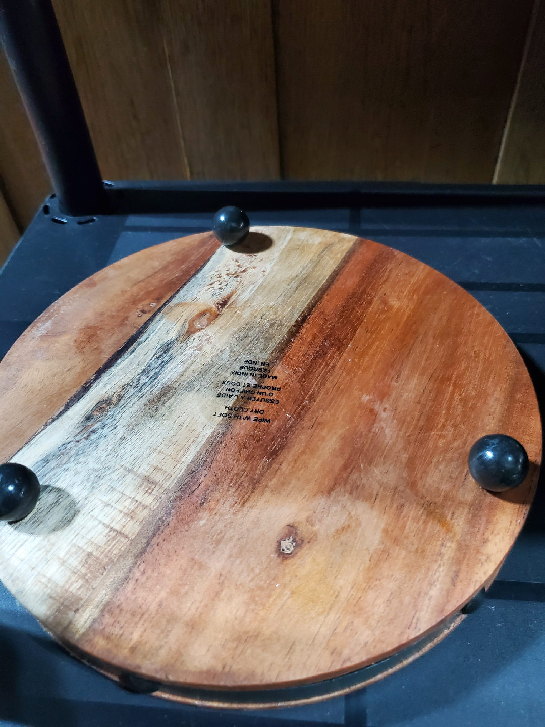 Wood & Glass Serving Platter with Dome - photo 3