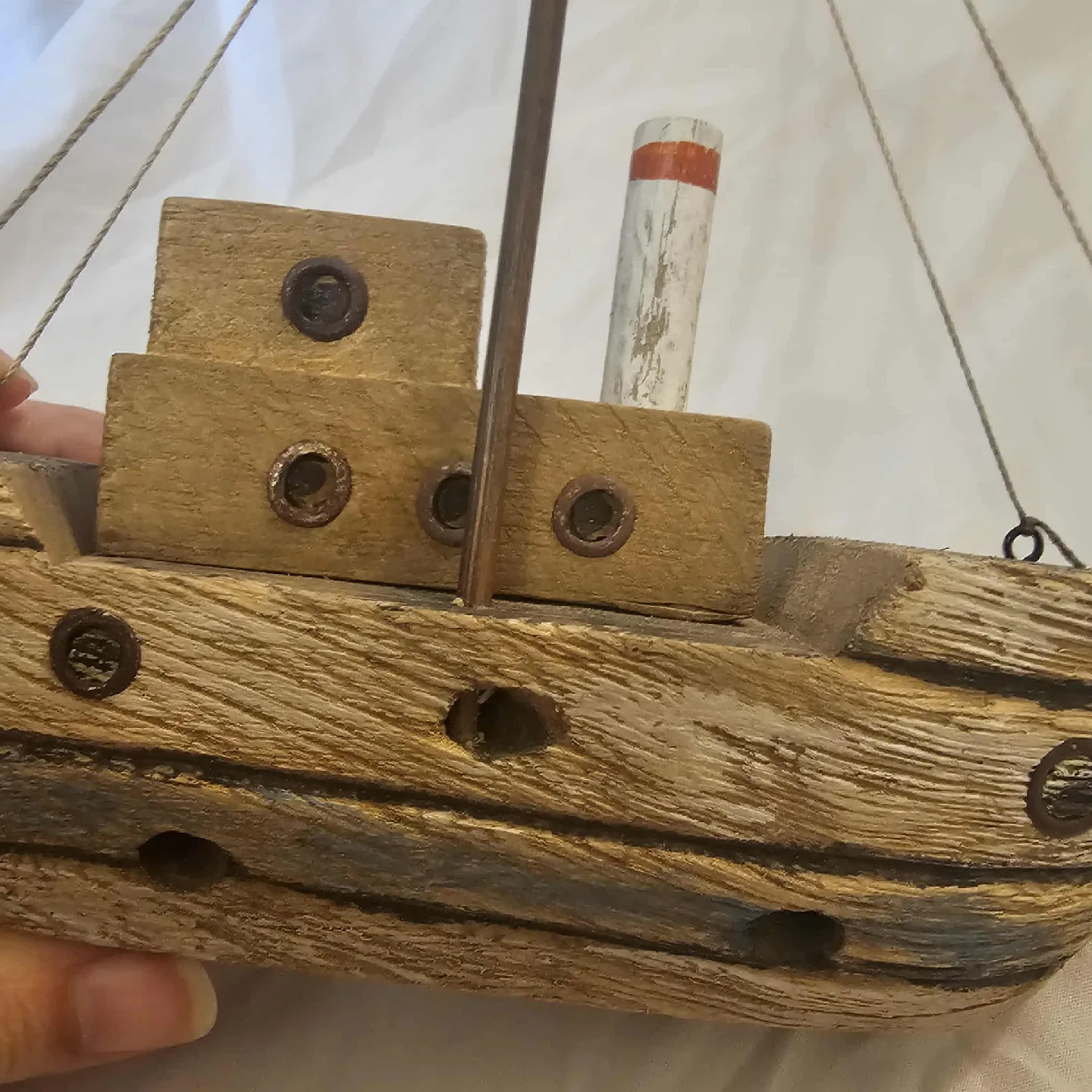 Multi-Coloured Small Wooden Ship image indicator(7)