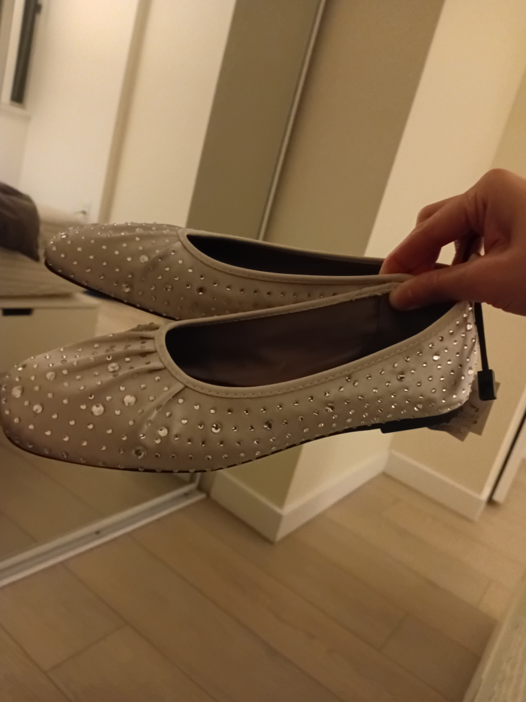 Zara Rhinestone Ballet Flats - Size 8 - photo 2
