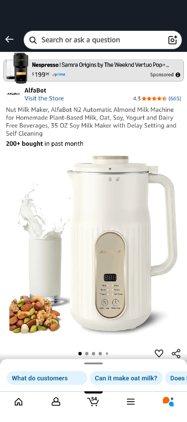 AlfaBot N2 Automatic Almond Milk Maker - New thumbnail