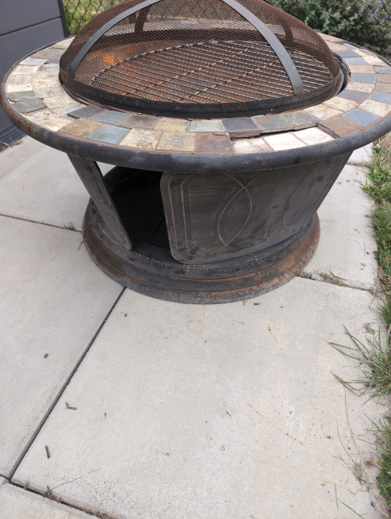 Used Fire Pit with Tile Surround - photo 2