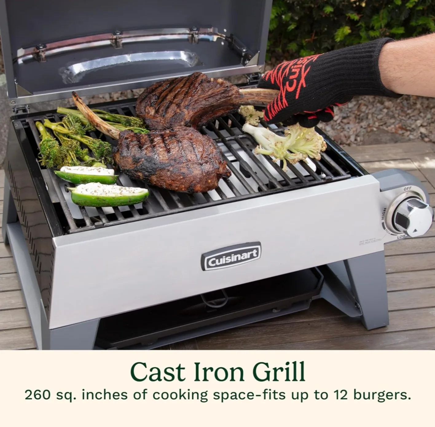 Cuisinart Outdoors 3-in-1 Grill, Griddle & Pizza Oven image indicator(4)