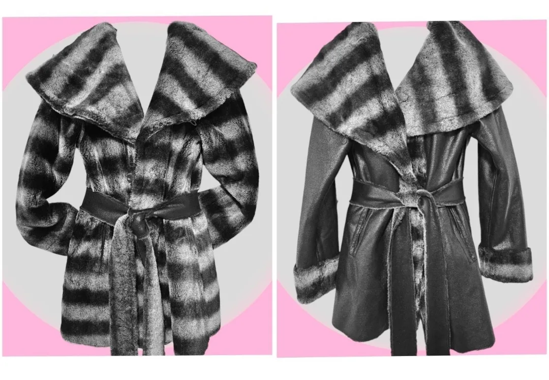 Luxury Faux Fur / Leather Reversible Illusions Sherri Cassin image indicator(2)