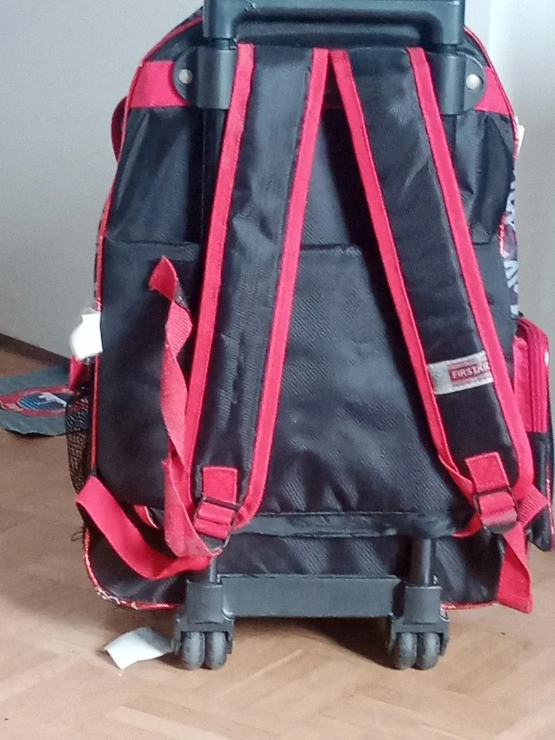 Firstar Rolling Backpack - Black & Red thumbnail