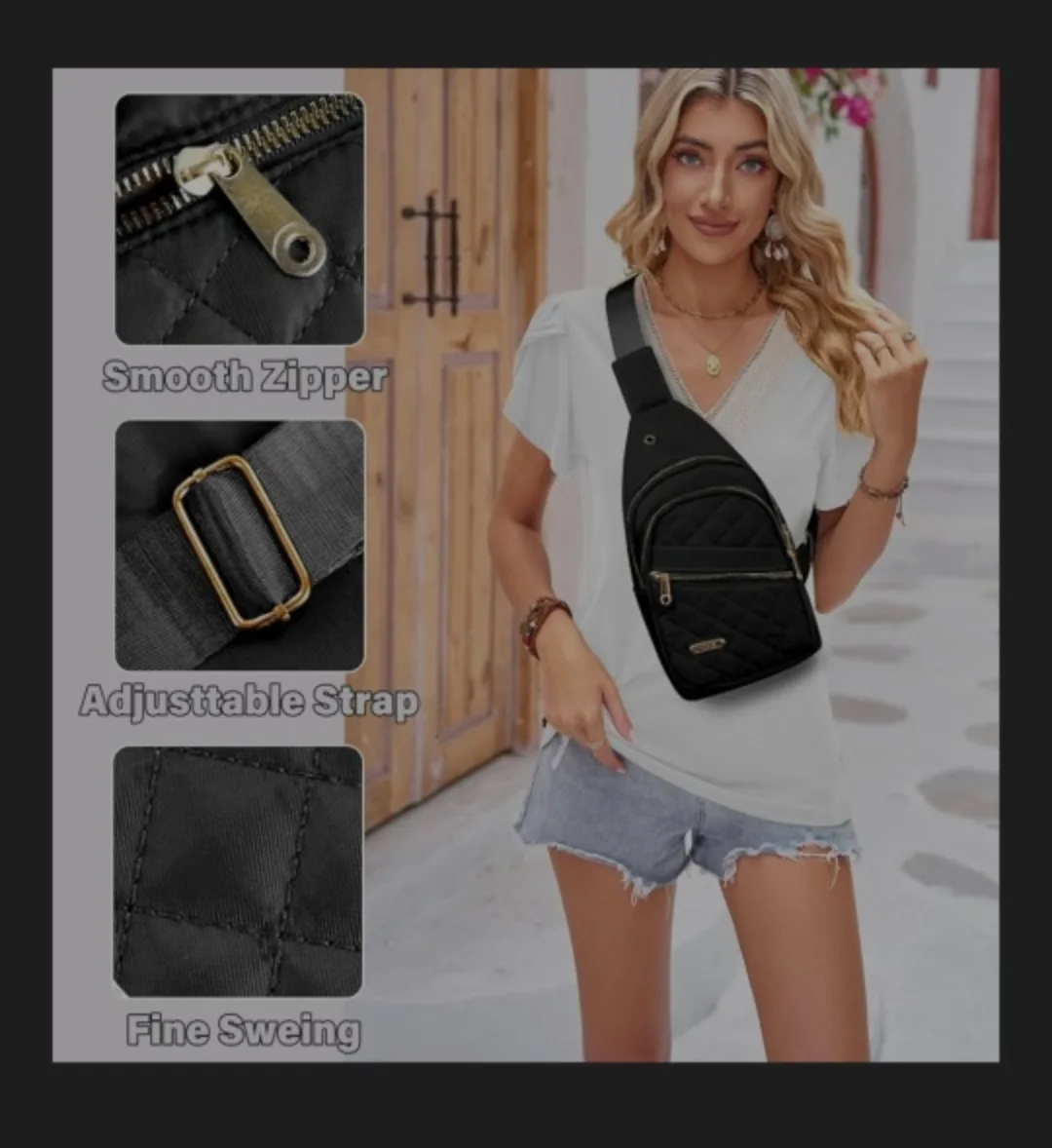 Black Sling Backpack (from Amazon) image indicator(6)