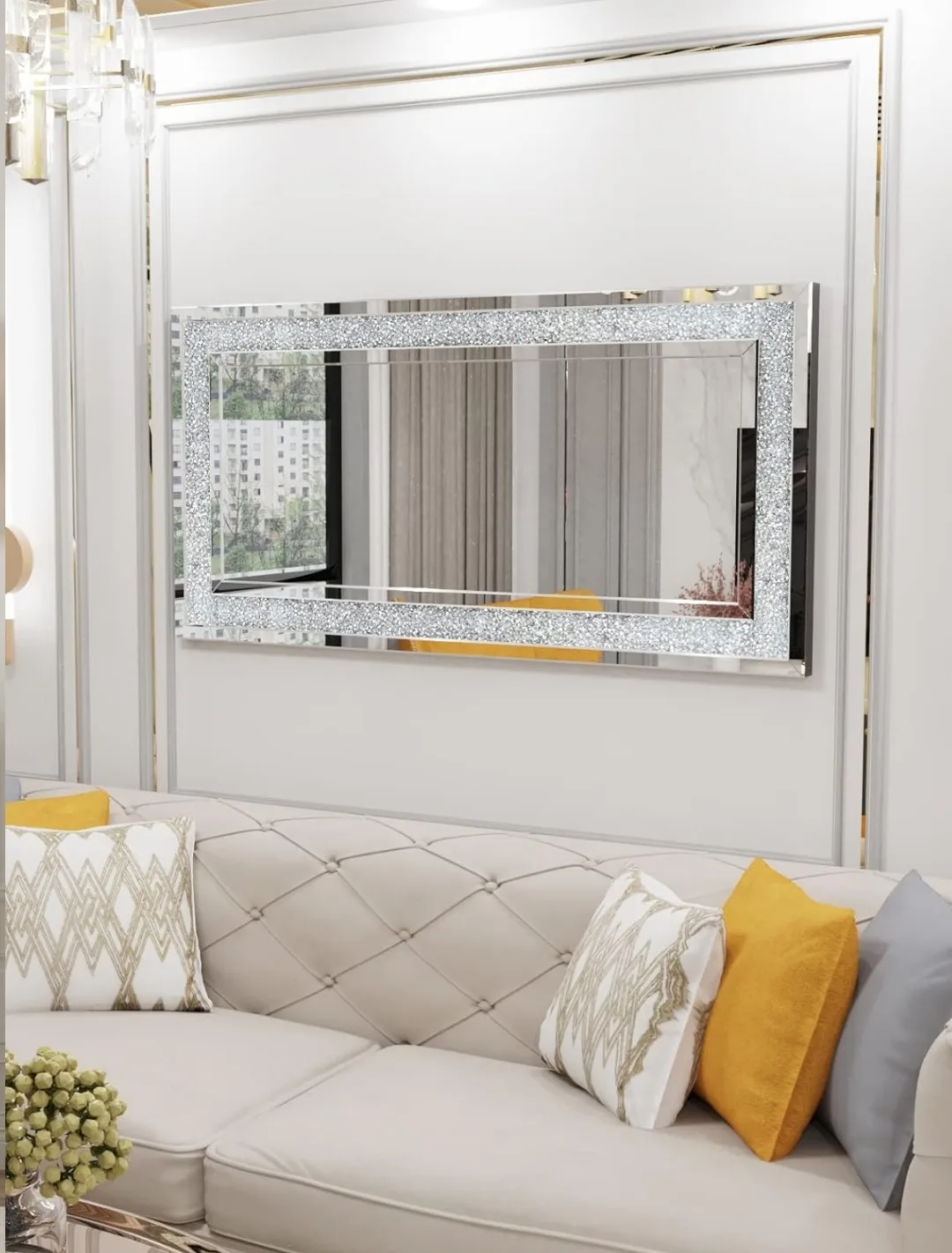 Artloge Crush Diamond Wall Mirror 48 x 24 image indicator(2)