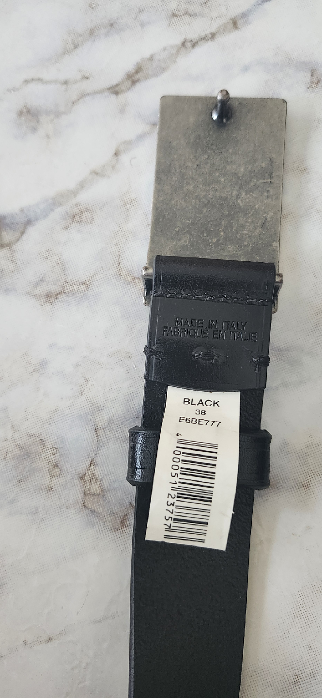 Armani Exchange Black Leather Belt - Size 38 - photo 3