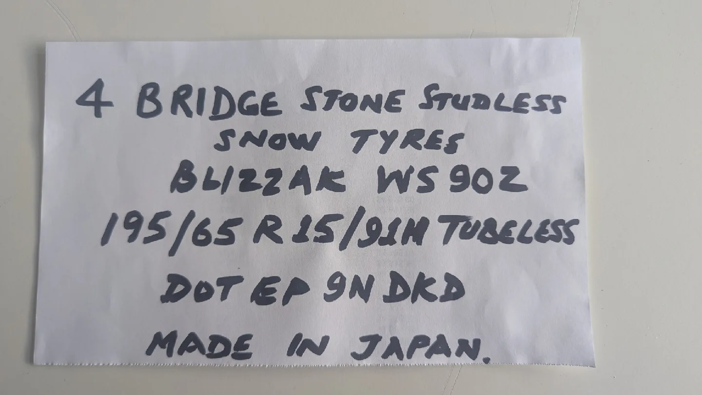 Bridgestone Blizzak  tires WS90 195/65R15 Snow Tires image indicator(2)