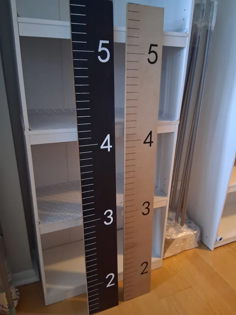 Wooden Height Chart - Black & Natural Wood thumbnail