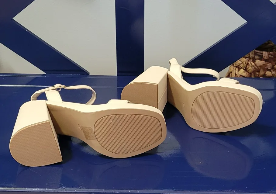Brand New Nude Block Heel Sandals - Size 9 image indicator(7)