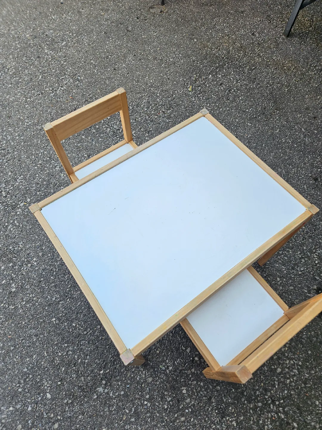 Kids Table and Chair Set - Wood & White thumbnail