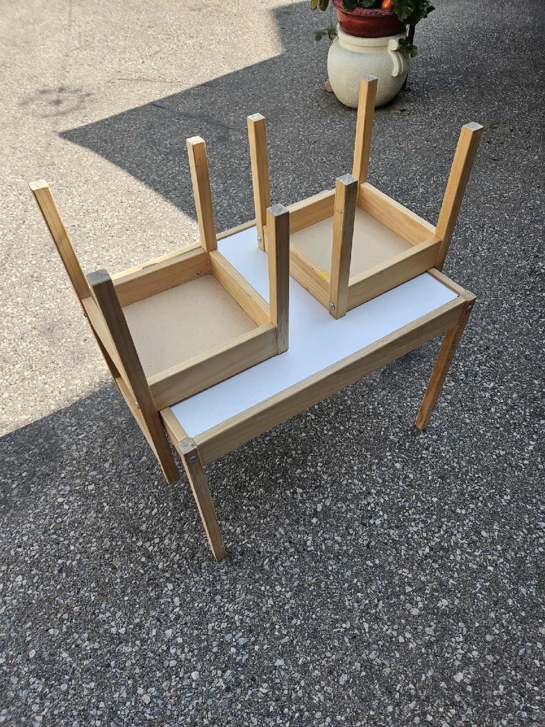 Kids Table and Chair Set - Wood & White - photo 2