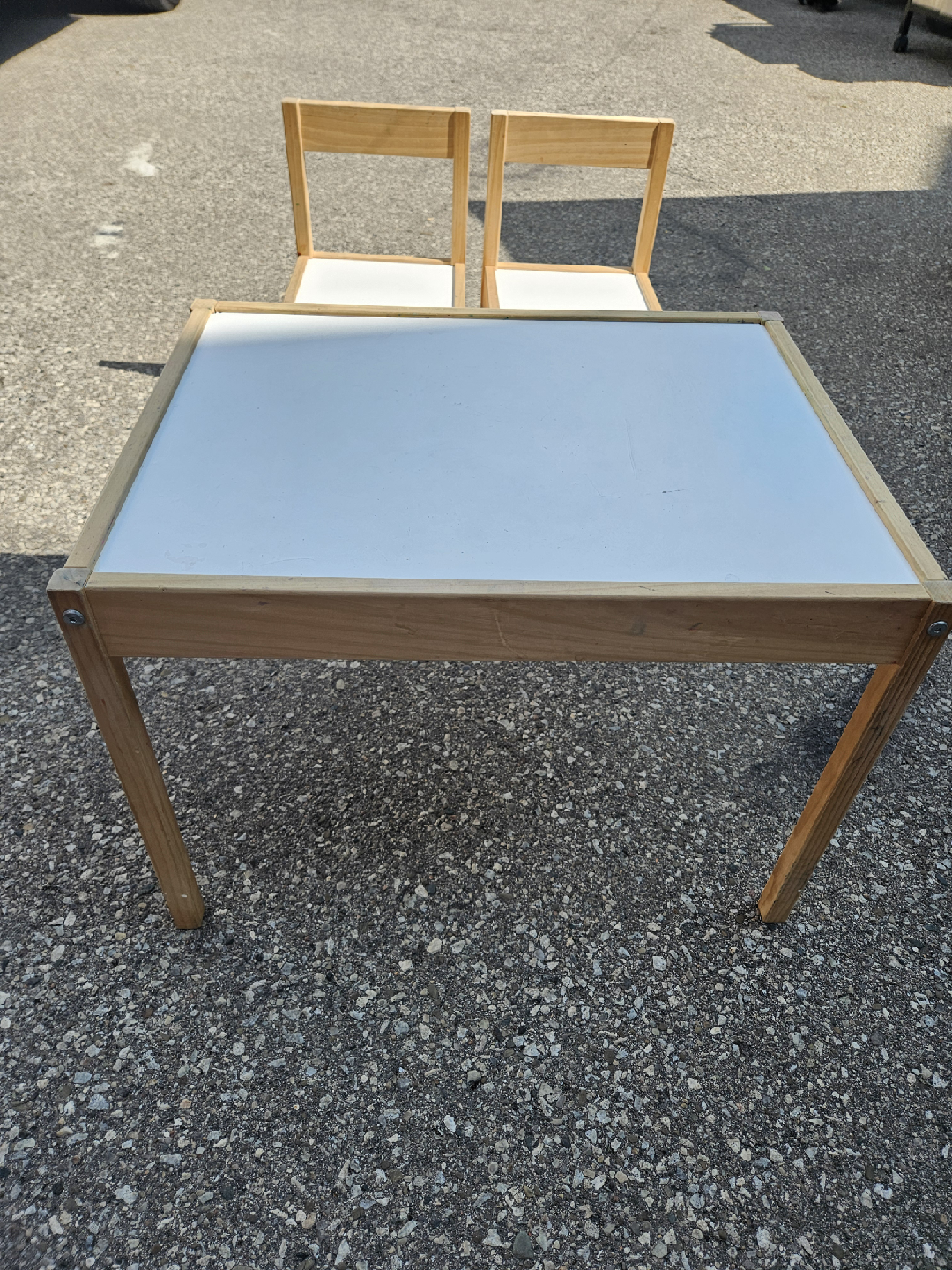 Kids Table and Chair Set - Wood & White - photo 5