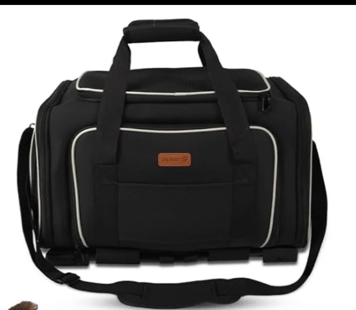 Joy Pawz Expandable Pet Carrier - Black thumbnail