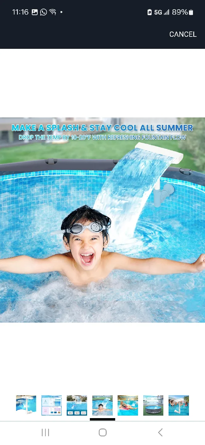 AquaJoyer Pool Fountain - Relaxing Water Feature image indicator(3)