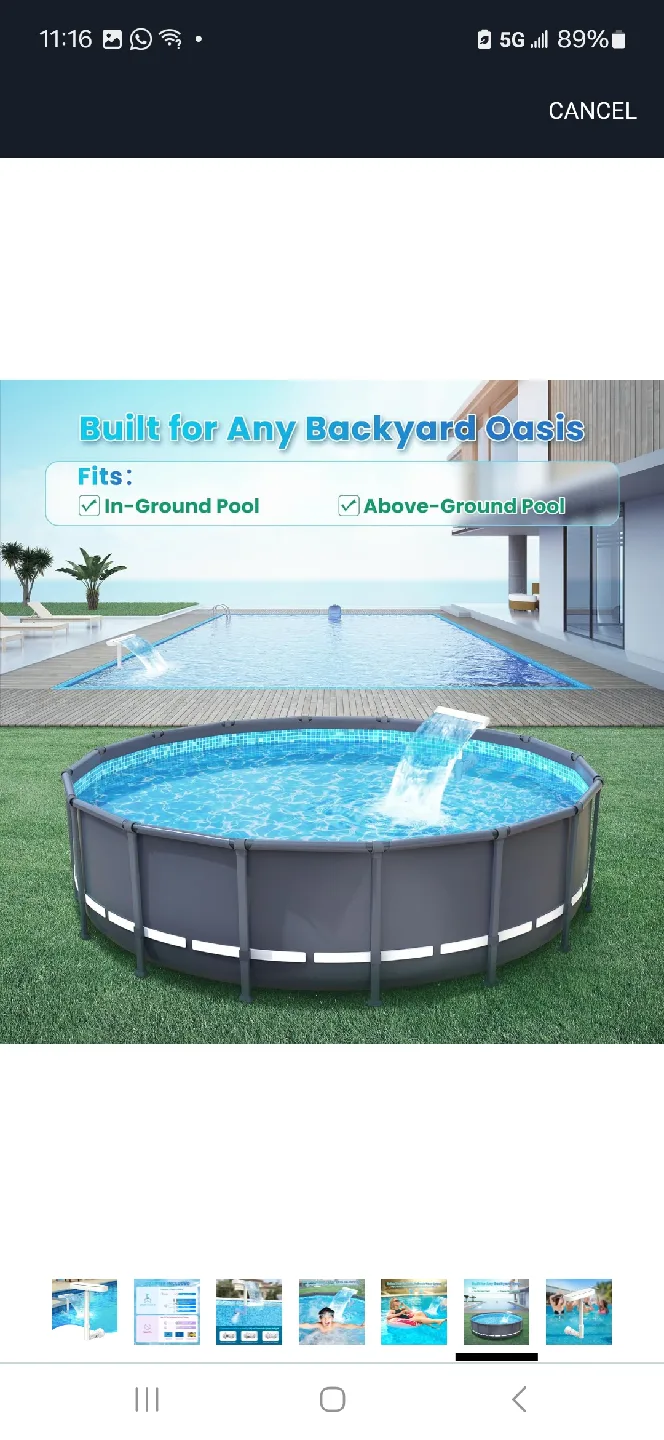 AquaJoyer Pool Fountain - Relaxing Water Feature image indicator(6)