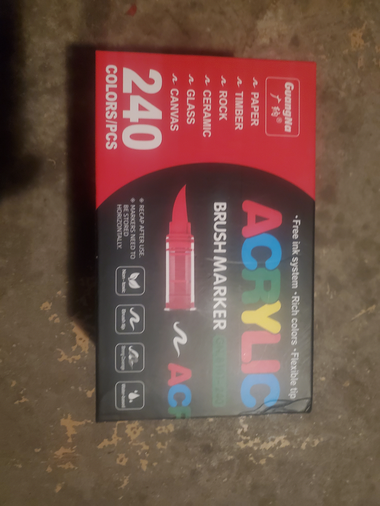 GuangNa 240 Colours Brush Acrylic Markers - New