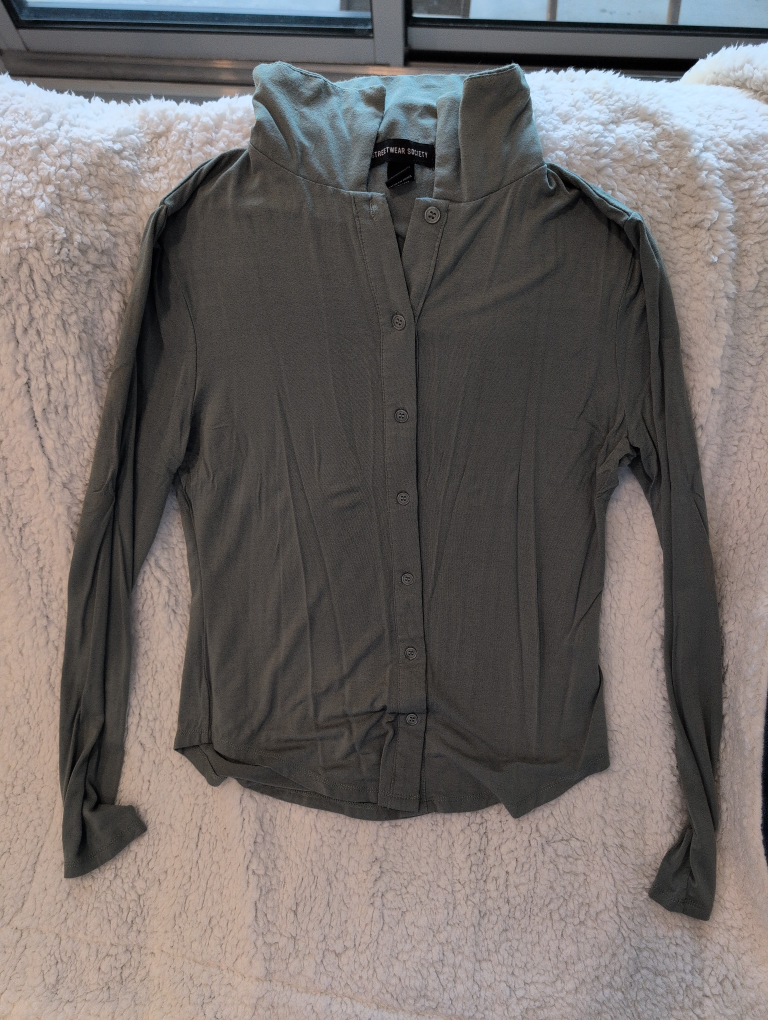 Streetwear Society Olive Green Button-Up