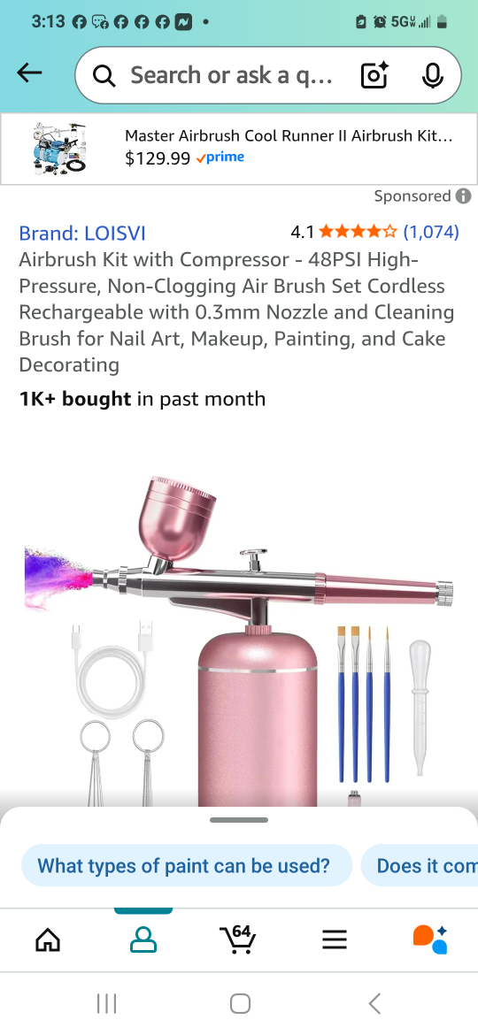 LOISVI Pink Airbrush Kit with Compressor - photo 3