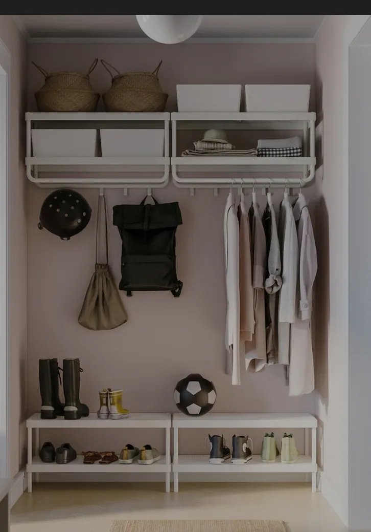 NEW IKEA MACKAPÄR Coat Rack with Shelf - White image indicator(4)