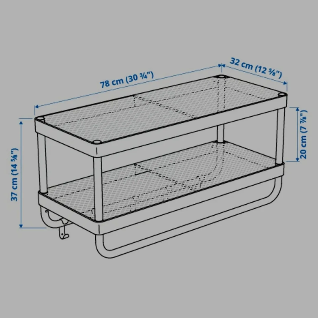 NEW IKEA MACKAPÄR Coat Rack with Shelf - White image indicator(6)