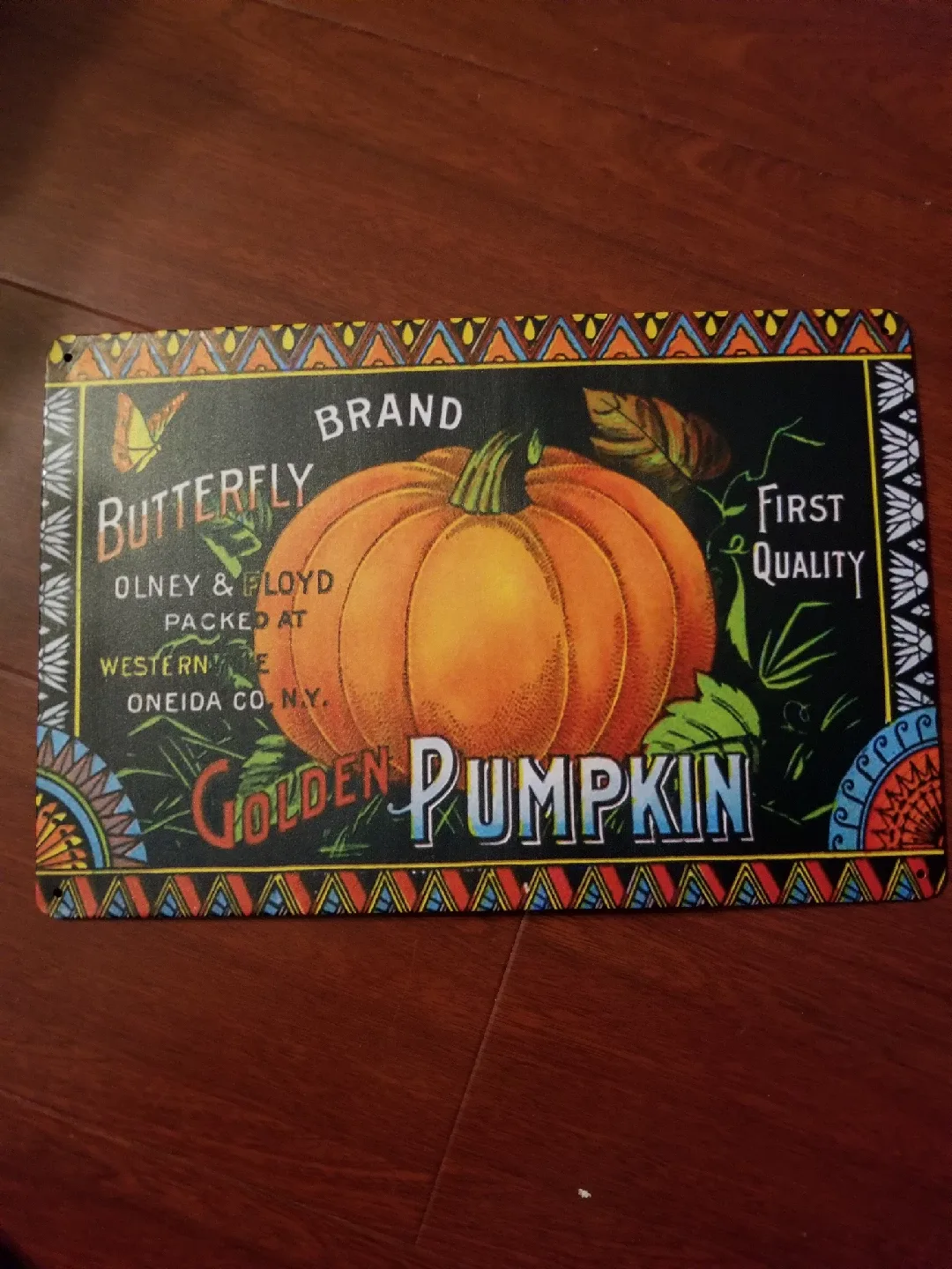 Butterfly Brand Golden Pumpkin Sign thumbnail