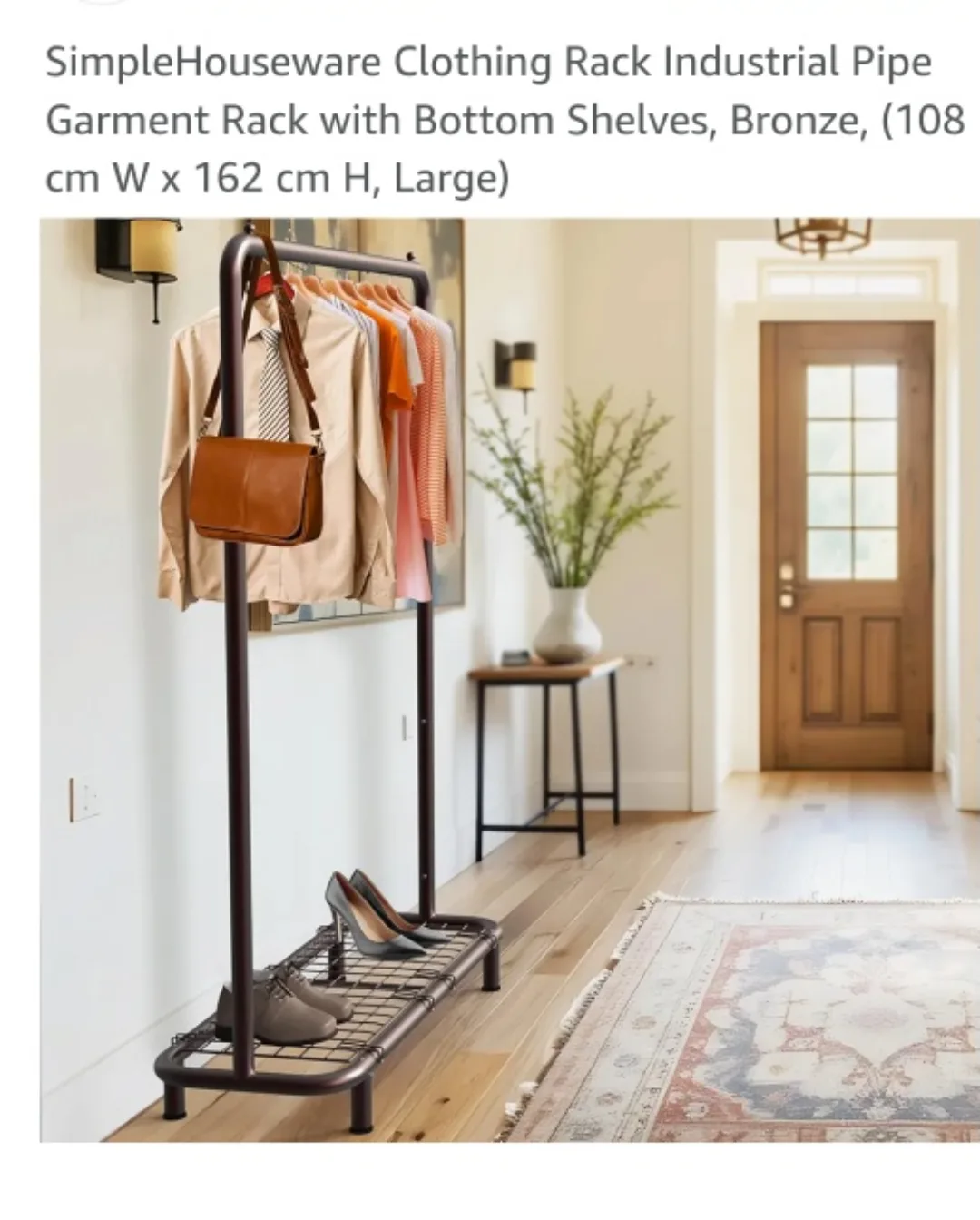 BRAND NEW Simple Houseware Clothing Rack - Bronze thumbnail