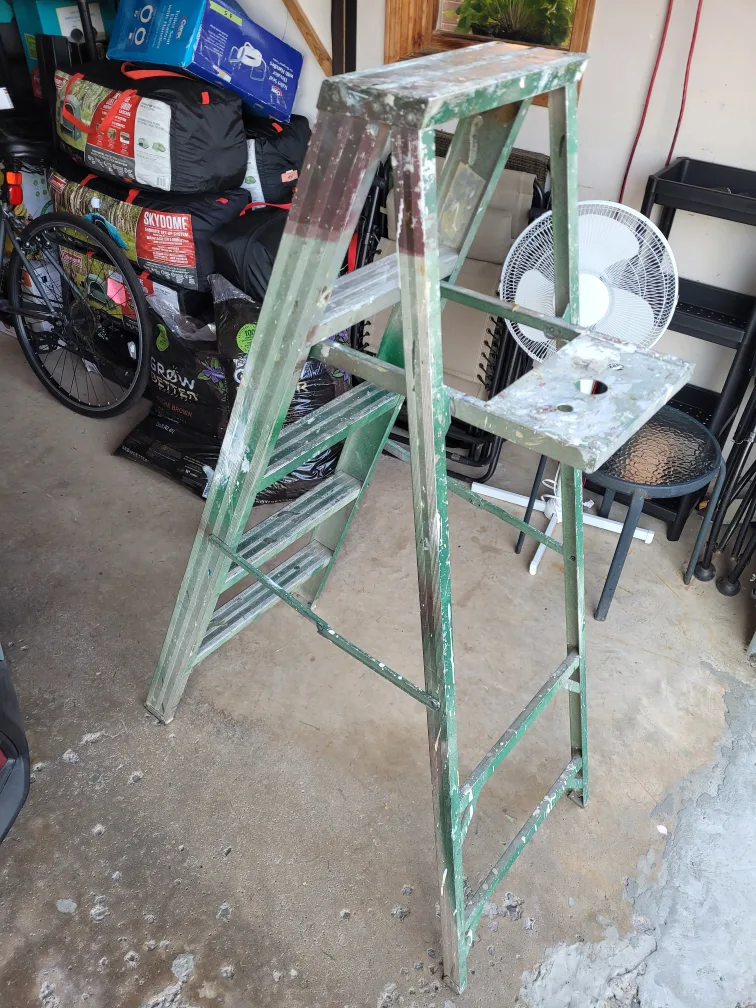 Vintage Green Step Ladder thumbnail
