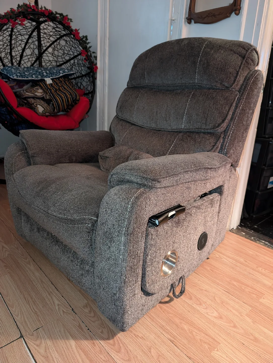 JIKFRIMA Power Lift Recliner Chair - Grey Chenille image indicator(3)