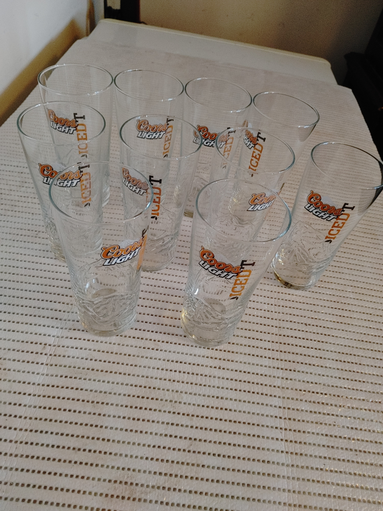 Coors Light Iced T Beer Glasses