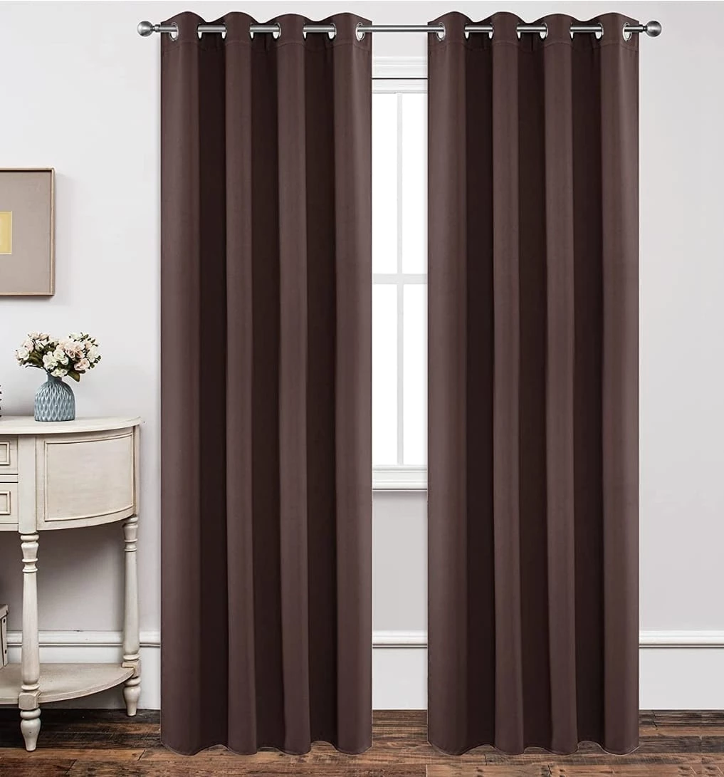 Brown Blackout Curtains - Thermal Insulated