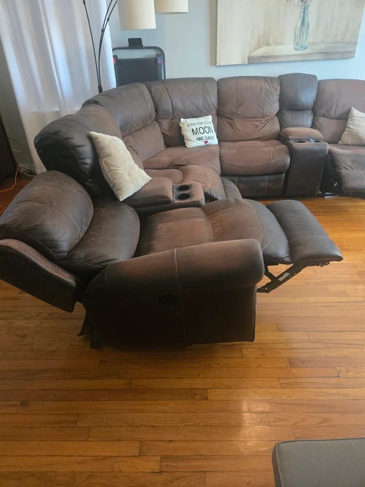 Brown  Reclining Sectional Sofa image indicator(2)