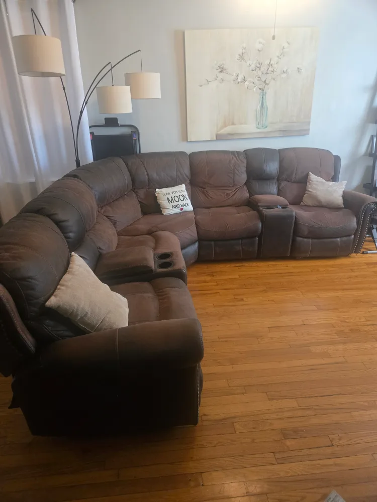 Brown  Reclining Sectional Sofa image indicator(7)