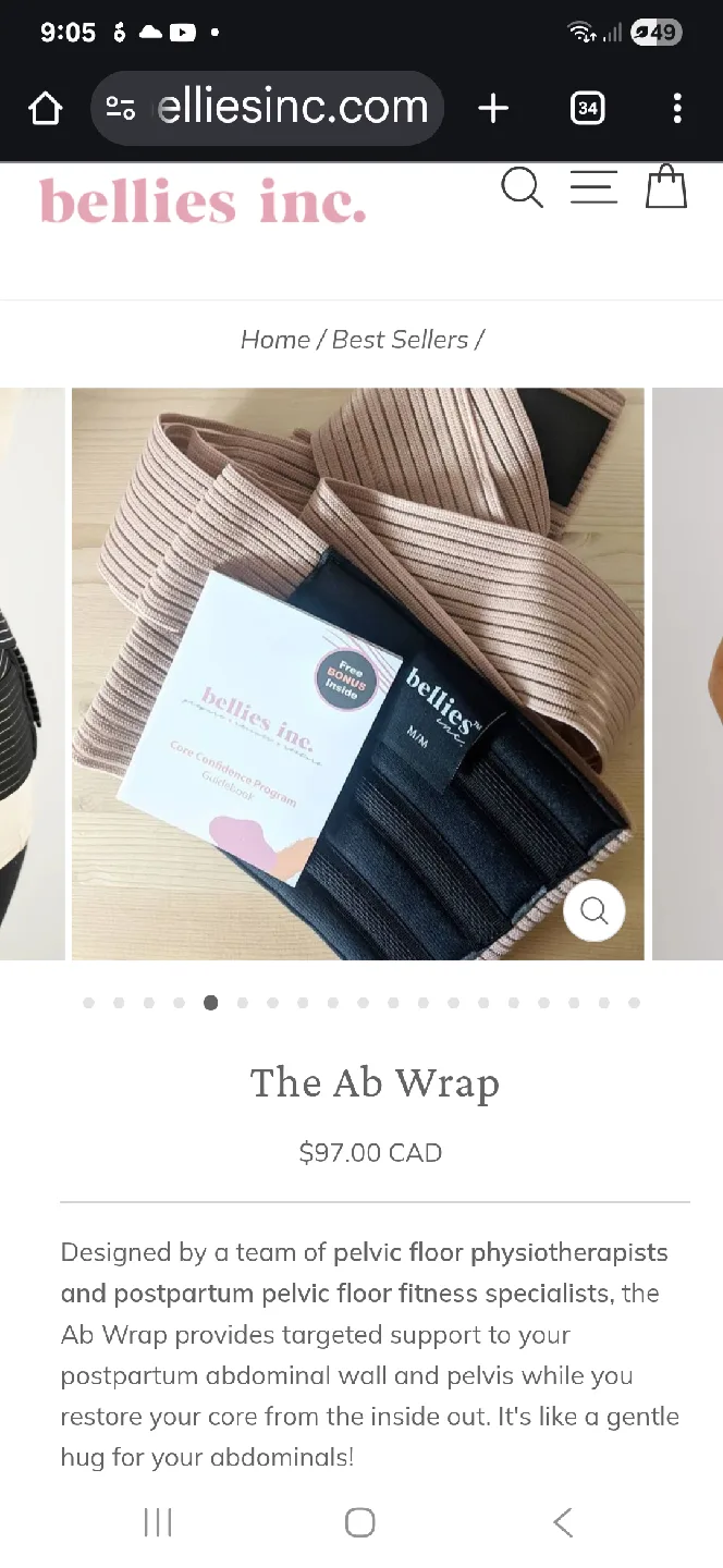 Bellies Inc. Ab Wrap - Postpartum Support image indicator(4)