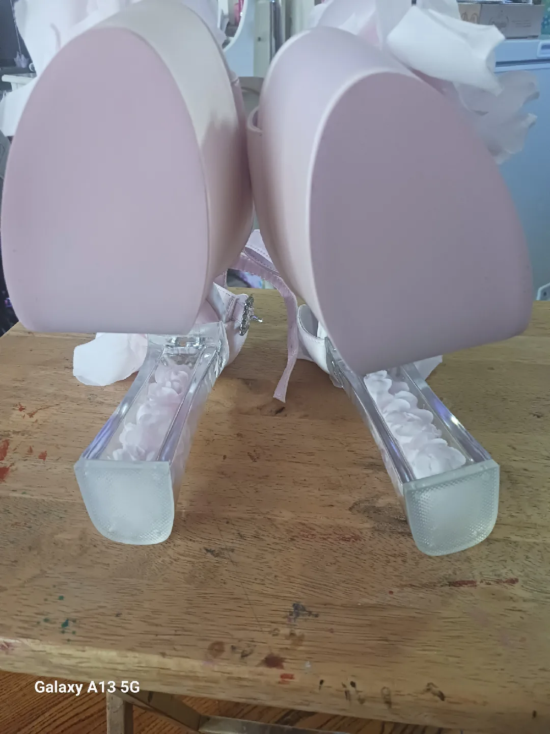 Yumia Bella Pink Floral Platform Heels image indicator(3)