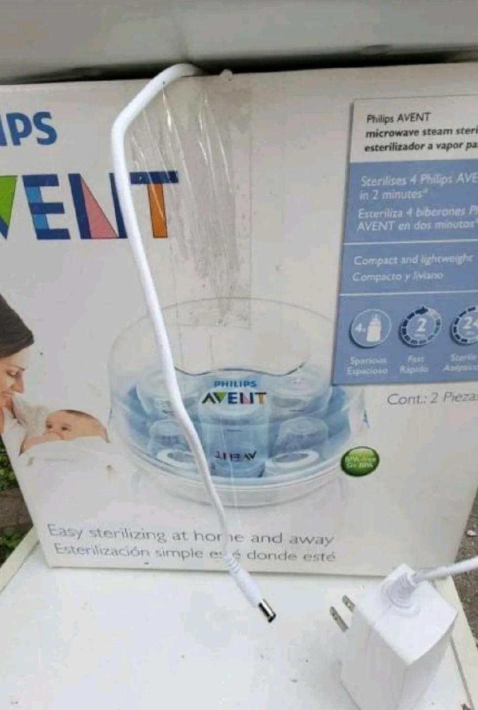 New Philips Avent Microwave Steam Bottle Sterilizer image indicator(2)