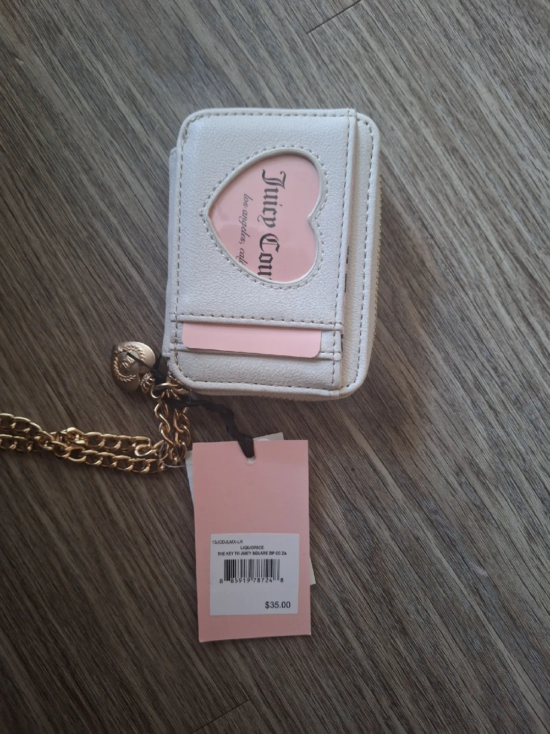 BNWT Juicy Couture Square Zip Card Case Wallet image indicator(2)