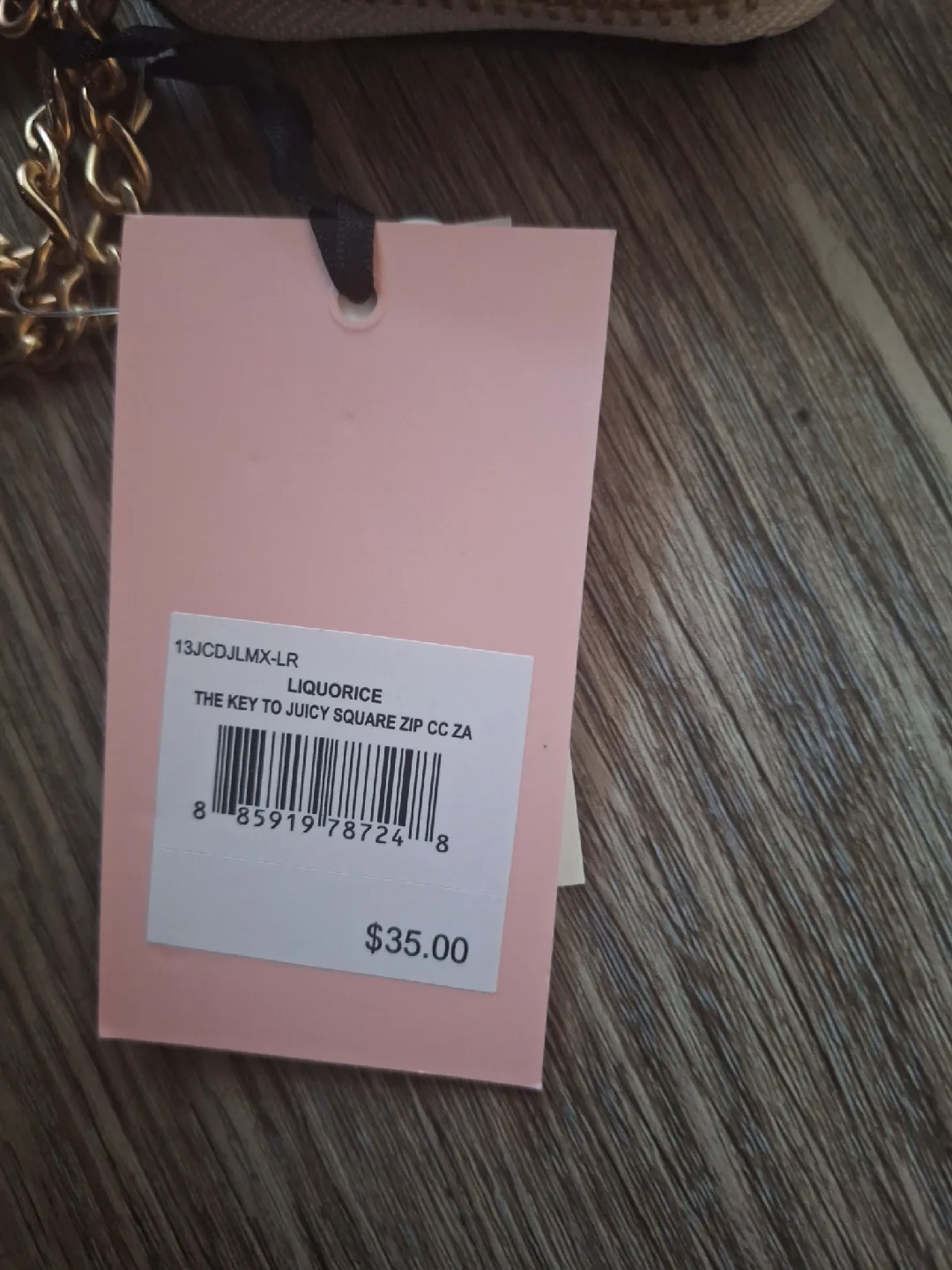 BNWT Juicy Couture Square Zip Card Case Wallet image indicator(3)