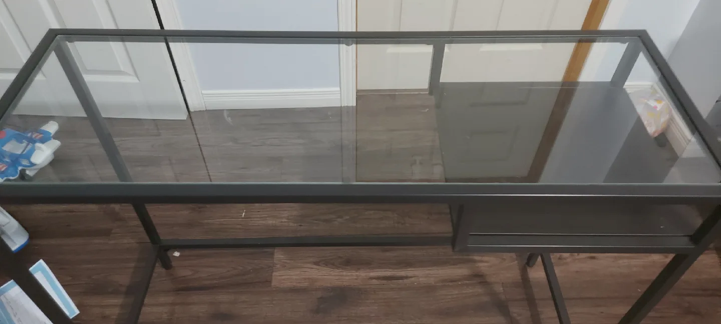 Glass Top Desk with Metal Frame image indicator(3)