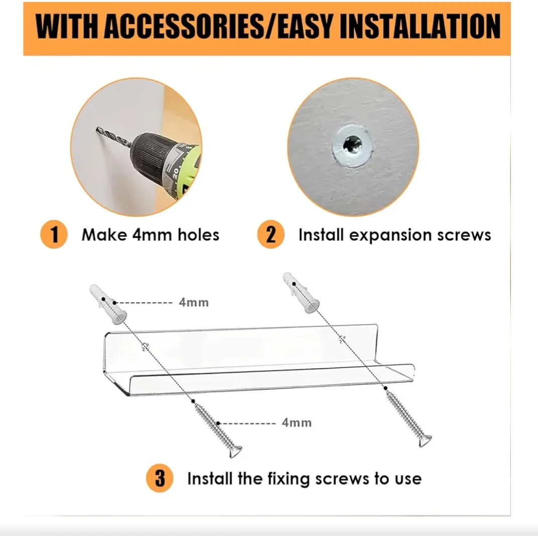 Acrylic Nail Polish Wall Rack Shelf - New image indicator(3)